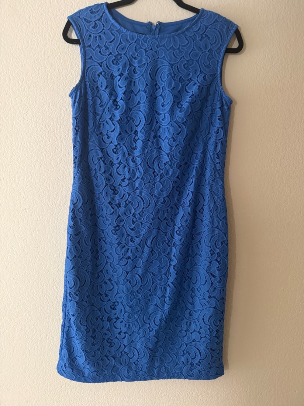 Black Label Cobalt Blue Lace Midi Sheath Dress